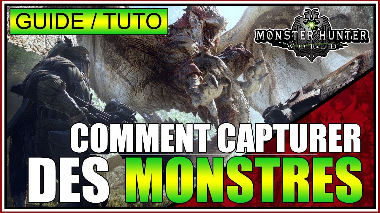 GUIDE/TUTO - TOUT SAVOIR SUR LA CAPTURE DE MONSTRE - MONSTER HUNTER WORLD - FR