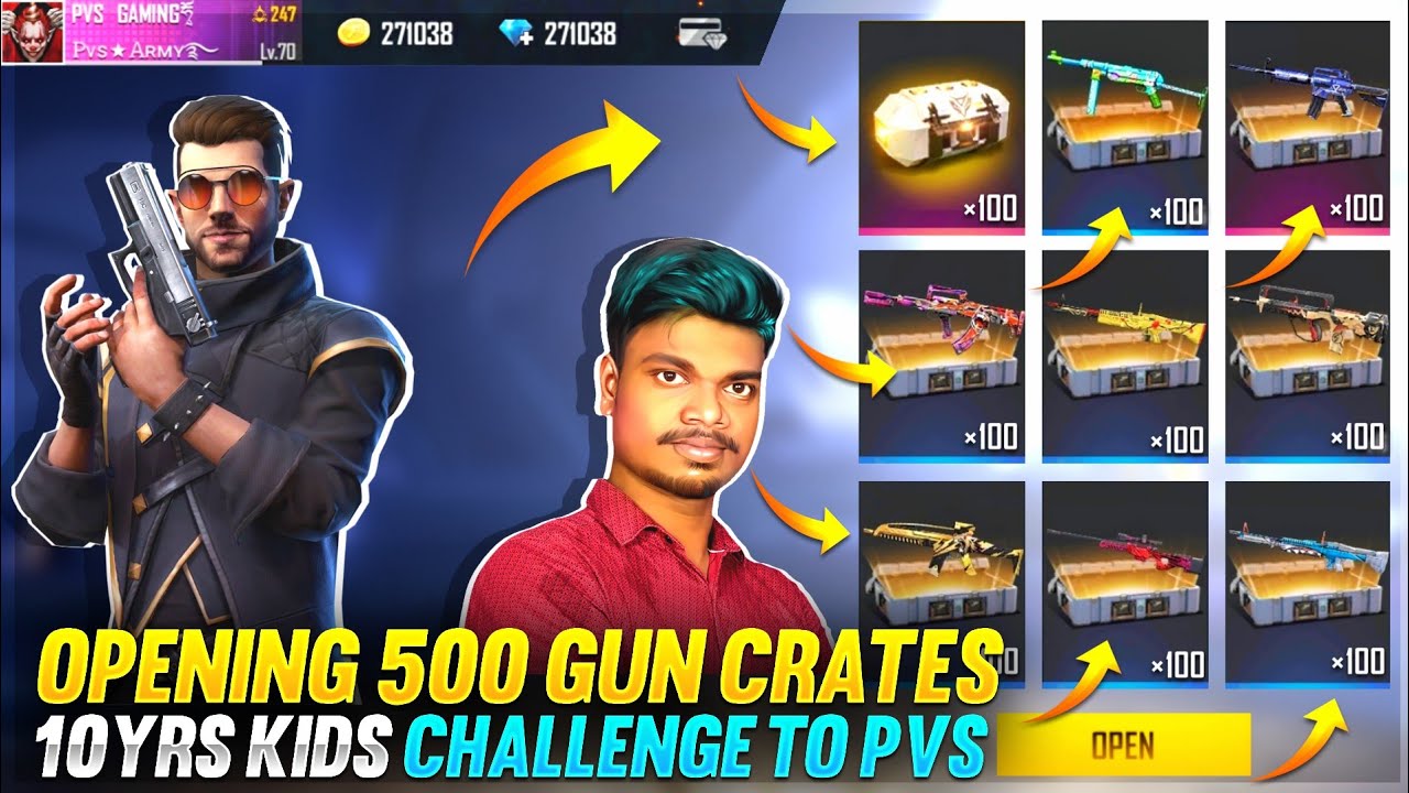 💥😭HARI SCAR Noob நமக😂 !! Opening 500 Crate Legendary Gun Skin & Alok Permanent In Chella Kutty I'd
