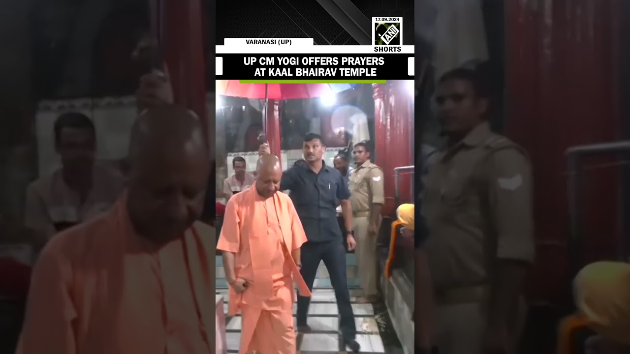 UP CM Yogi Adityanath offers prayers at Kaal Bhairav Temple in Varanasi