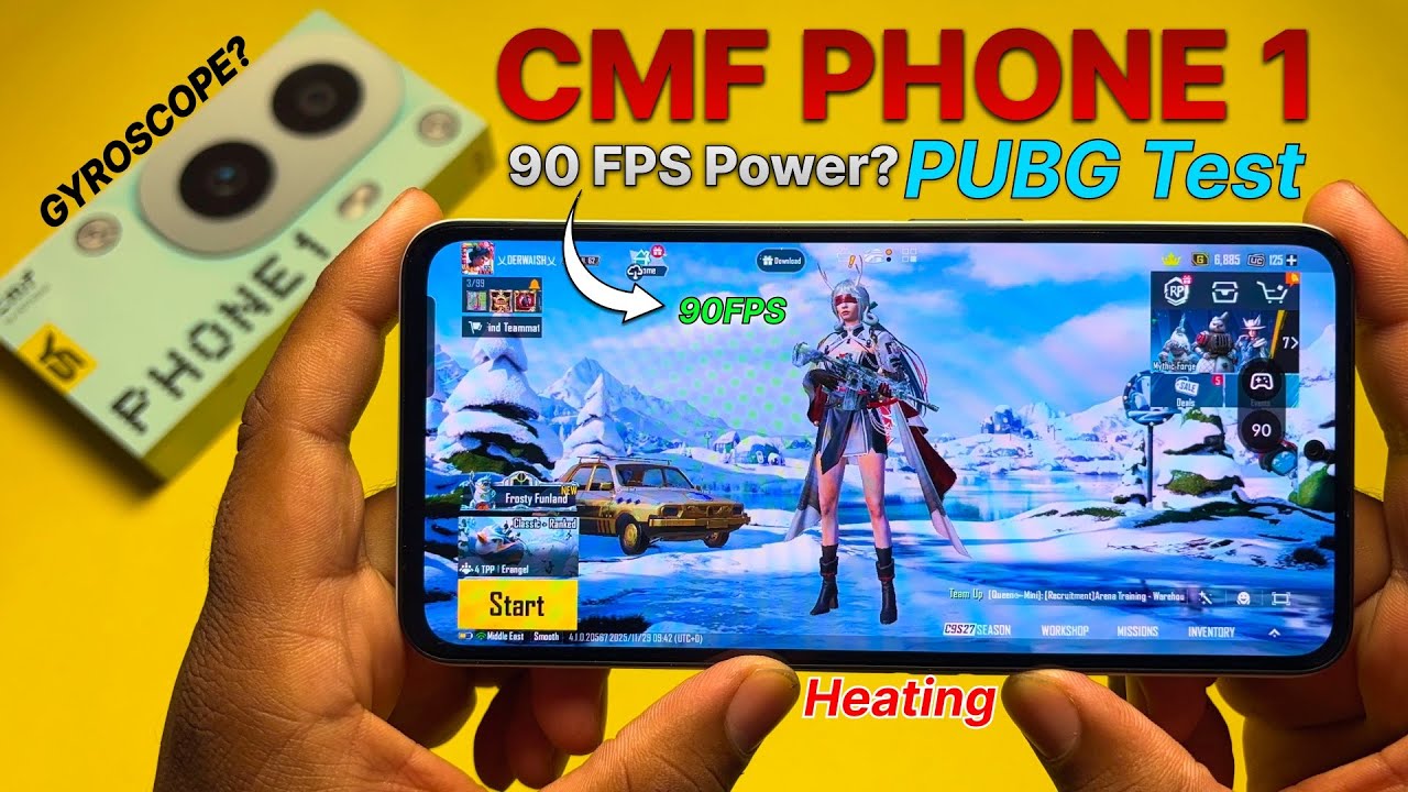 Best Box Pack 90FPS PUBG Phone | Nathing CMF Phone 1 PUBG Test in 2025🔥- Tabahii