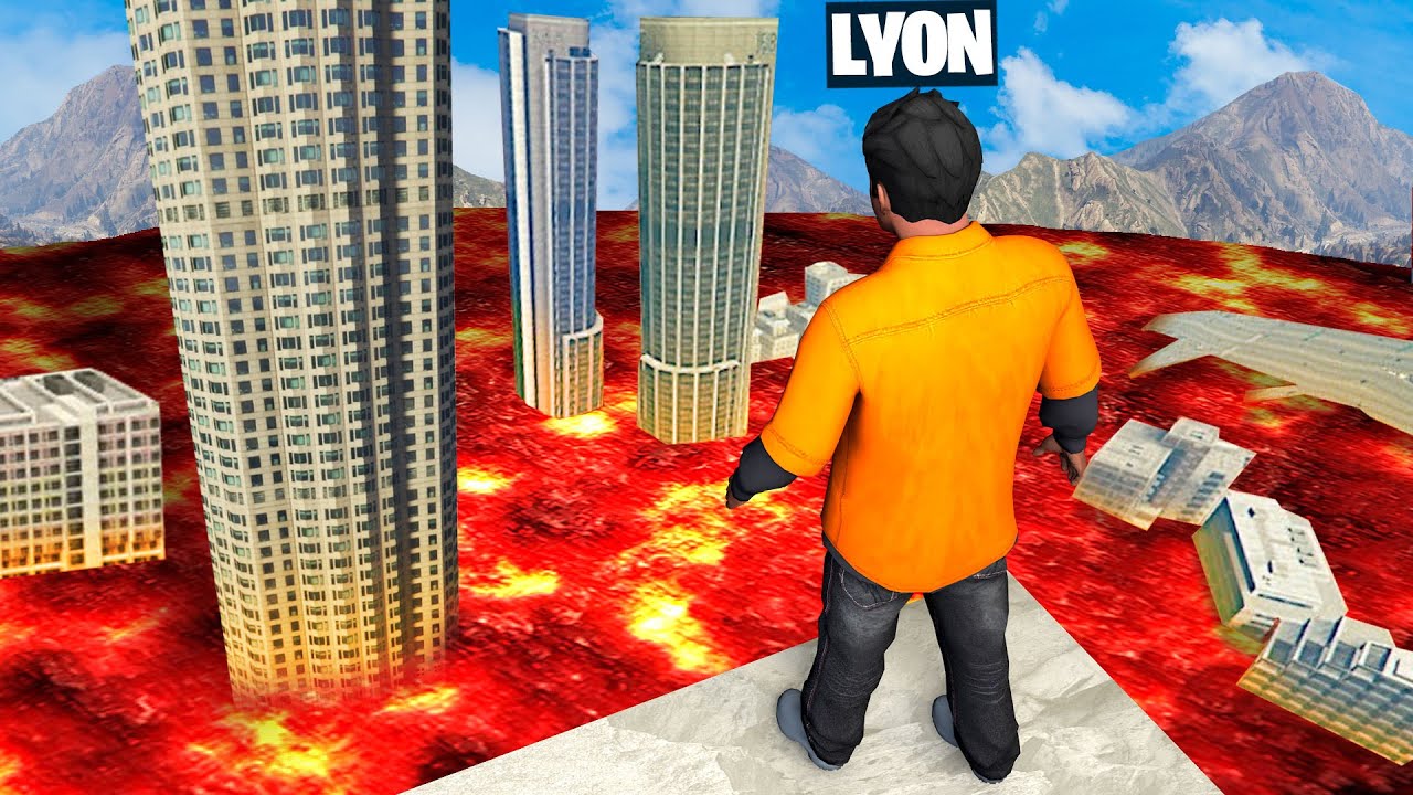 THE FLOOR IS LAVA SU GTA5!!