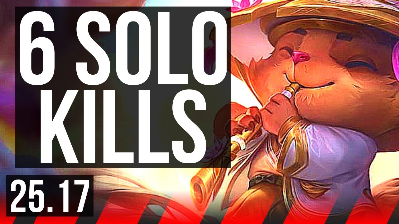TEEMO vs IRELIA (TOP) | 6 solo kills, Dominating | KR Master | 25.17