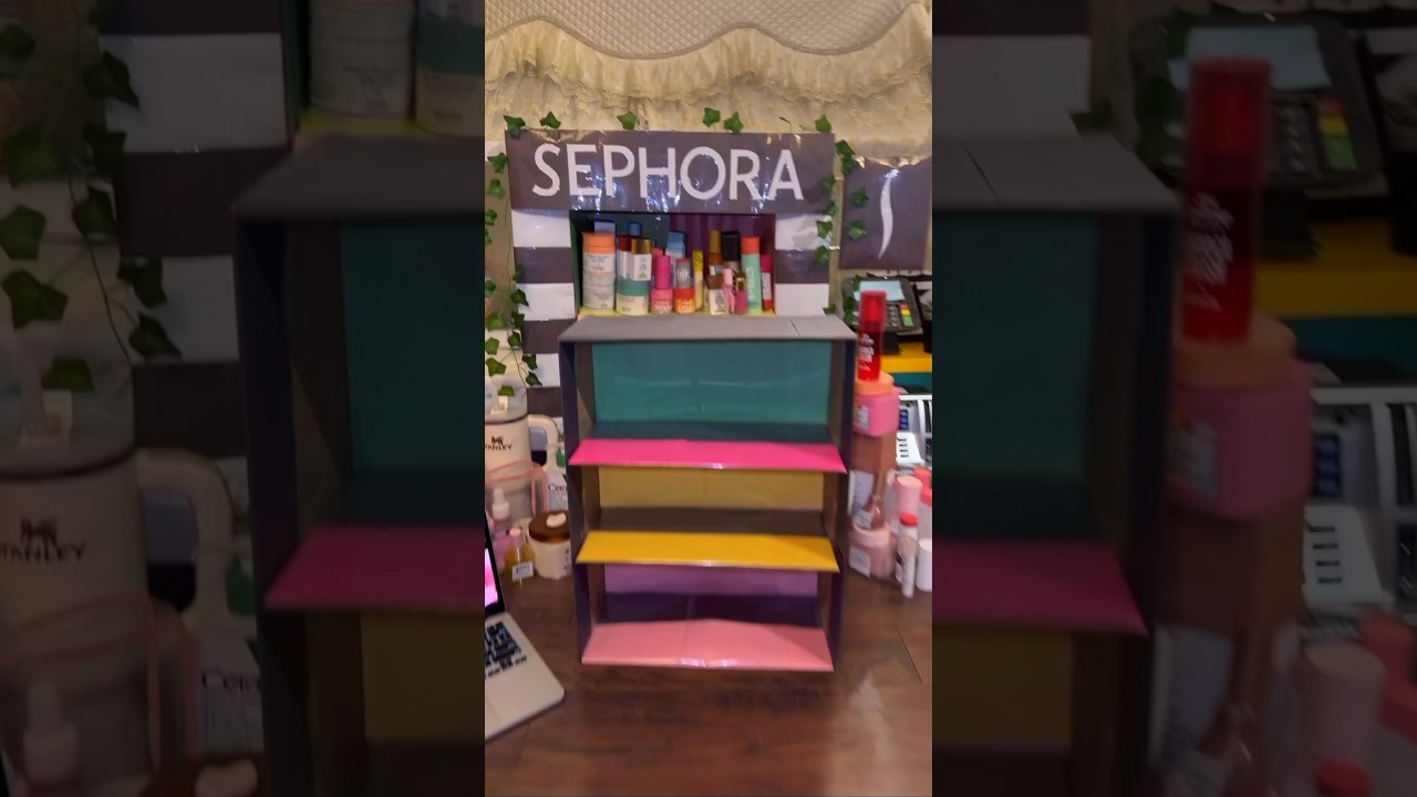 🏬🎨EXPANDING MY DIY CARDBOARD SEPHORA SHOP DAY 1💫🦋