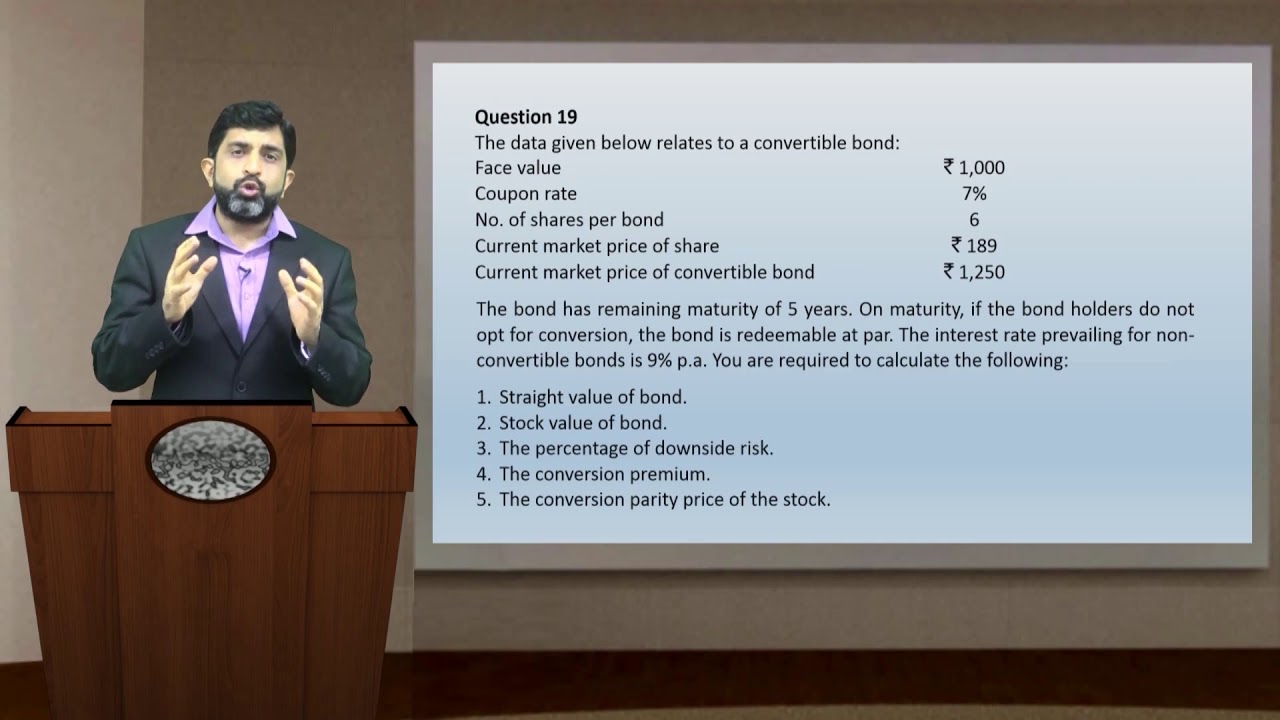 Convertible Bonds and Debentures | CA Final SFM (New Syllabus) Classes & Video Lectures