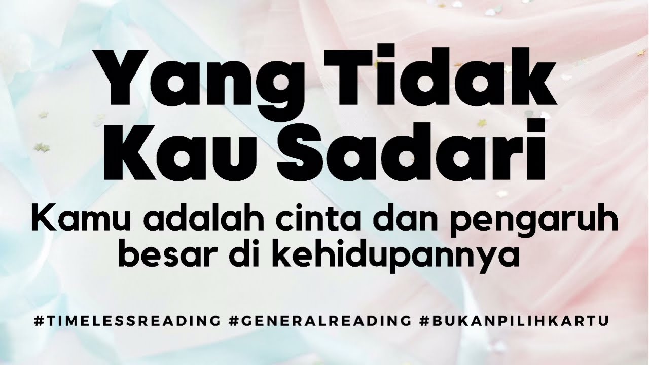 PENGARUH MU DALAM HIDUPNYA TANPA KAU SADARI #generalreading #timelessreading #bukan #pilihkartu