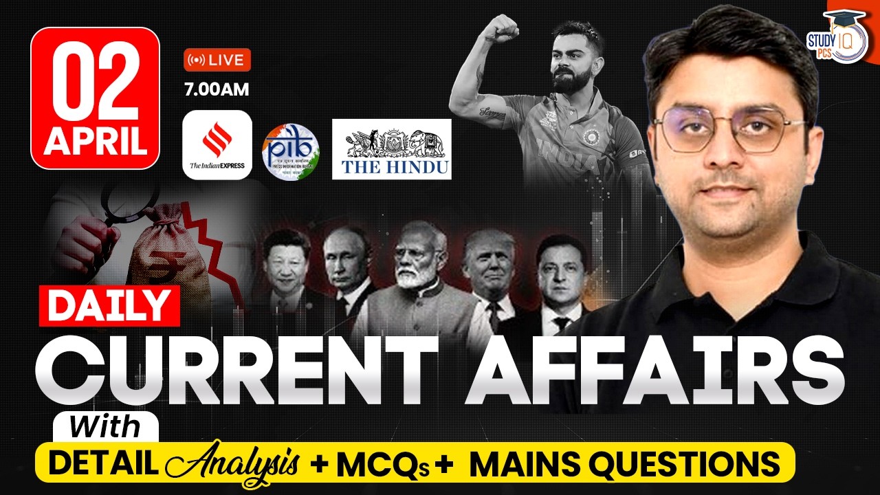 Current Affairs 2026 Today | 2 April 2026 Current Affairs | Daily Current Affairs By Nirmesh Sir