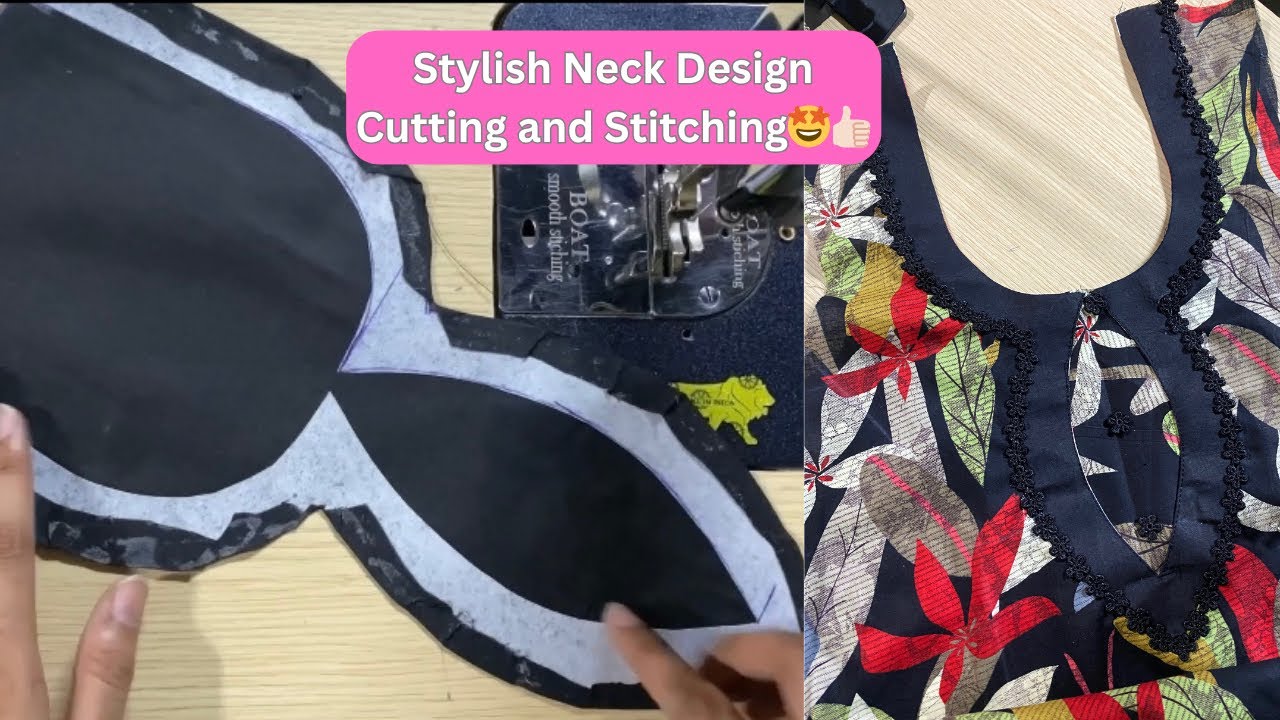 Very Easy and Stylish Neck Design Cutting and Stitching || Cotton Suit Neck Design || Neck Design