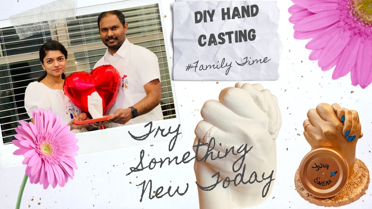 DIY - Memorable Hand Casting at Home |మీ చేతులు మీ చేతుల్లో|Best Anniversary Gift|Molding Couple Kit