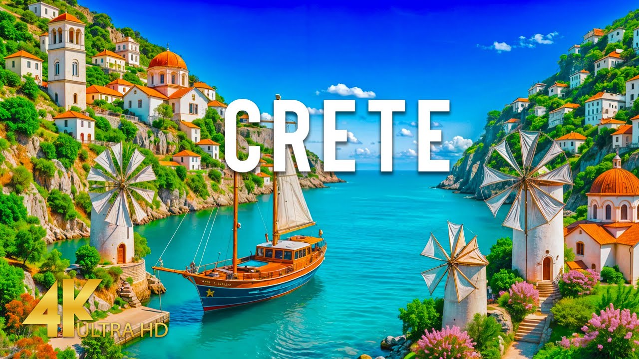 CRETE, GREECE 4K - Unveiling Breathtaking Landscapes & Vibrant Culture With Calming Music