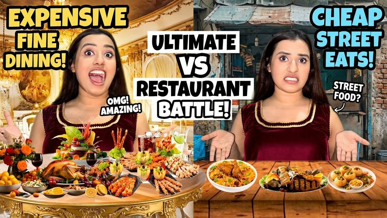 I tried poor food restaurant cheap vs expensive items challenge🥲🫨/Zoya noor vlogs 