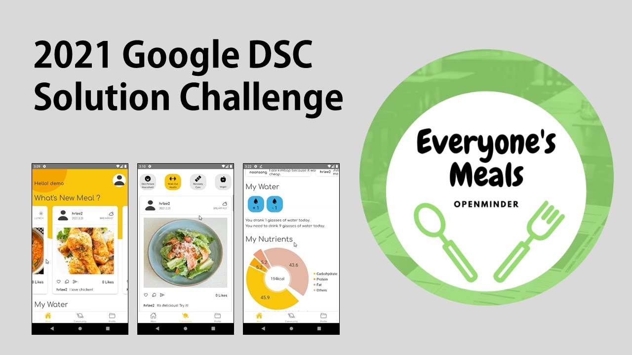 Everyone's Meal | Google DSC Solution Challenge 2021