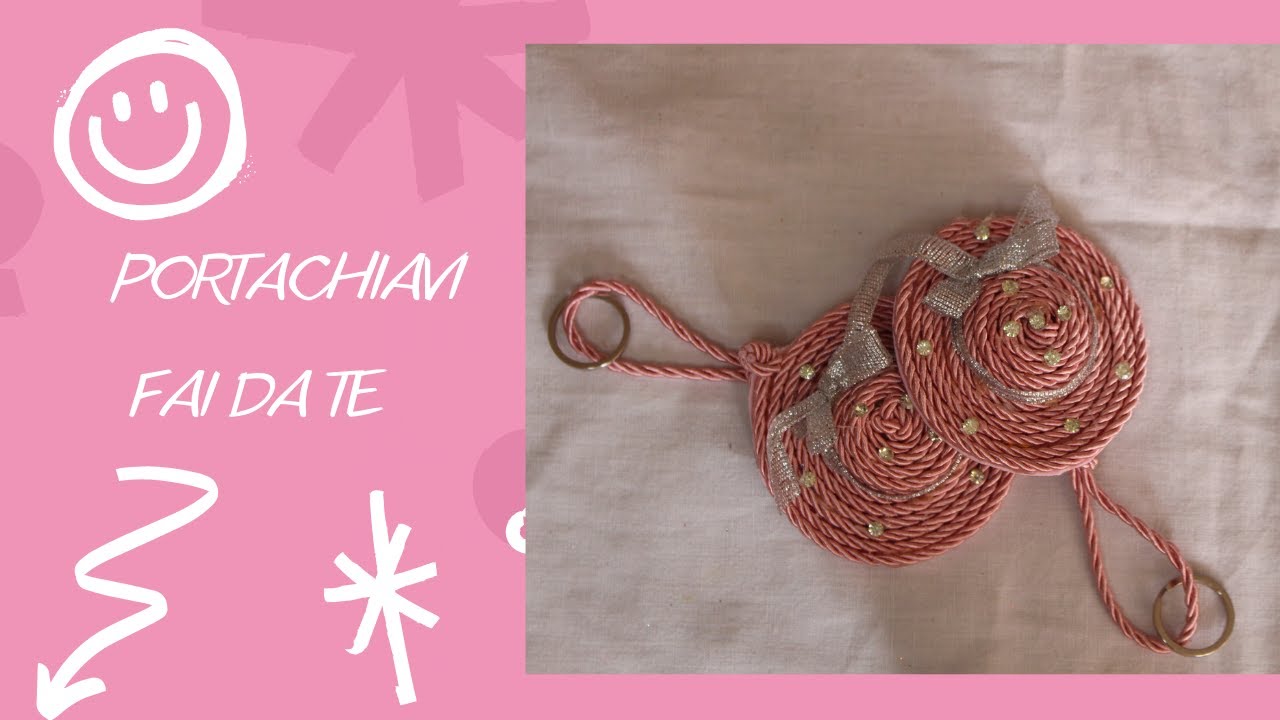 Realizzazioni a mano. Tutorial portachiavi fai da te. Idee regalo. Facile e veloce. DIY