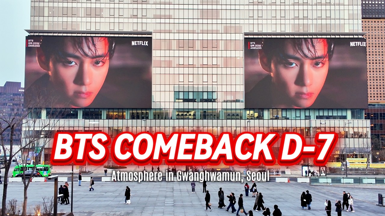 BTS Comeback D-7 🇰🇷 Gwanghwamun Seoul Atmosphere | seoul walk