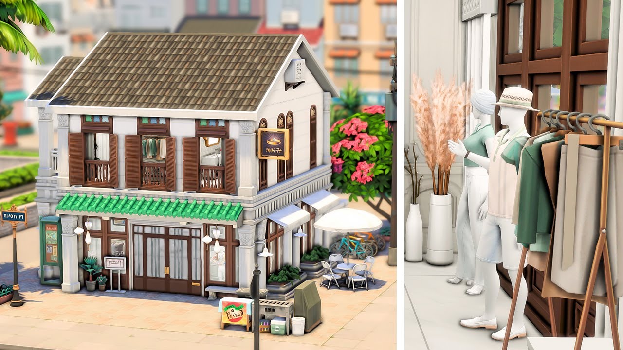 LUXURY CLOTHING STORE 💄 The Sims 4 Speed Build (no talking) | No CC