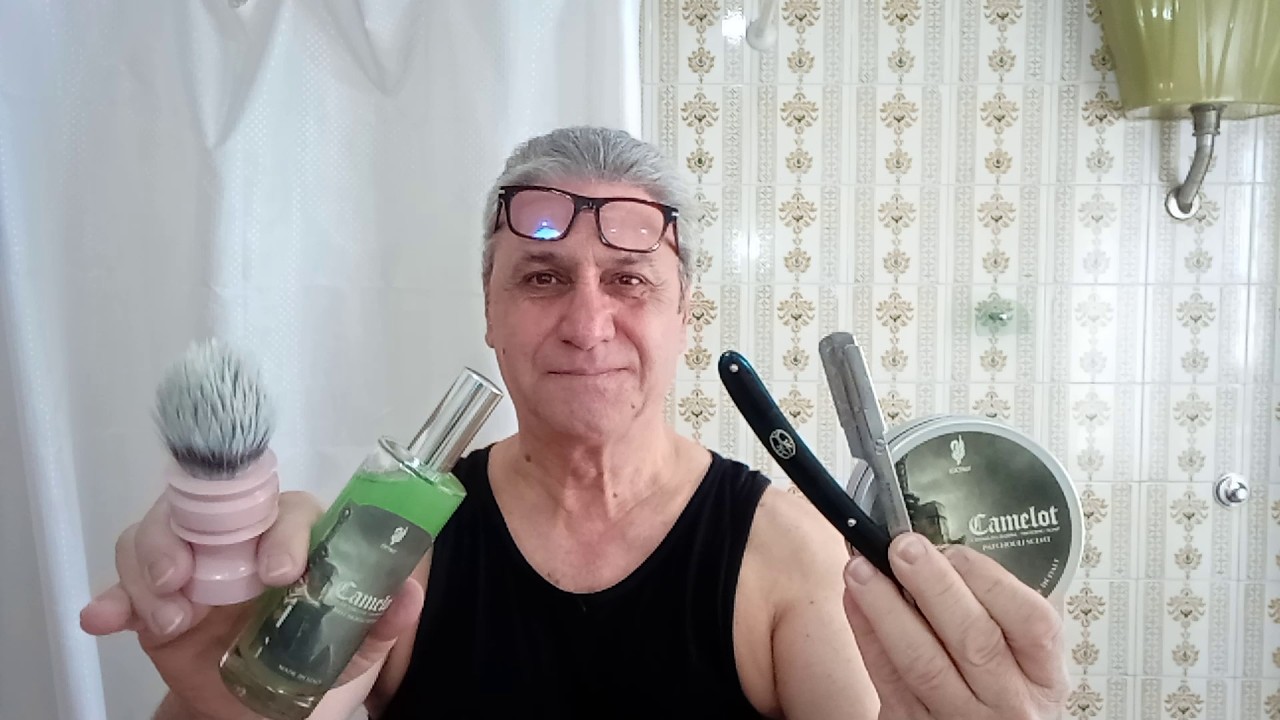 Rasatura tradizionale con Camelot, Oumo, Boker, Prep.#rasaturatradizionale #skincareroutine#perte
