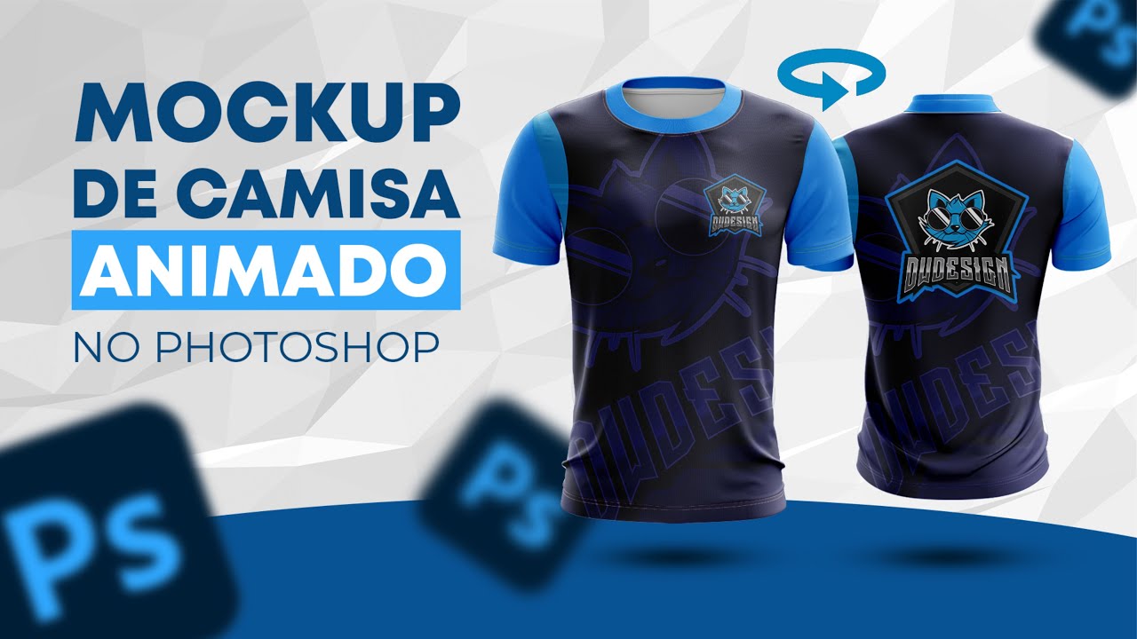 Mockup camisa (girando) no photoshop