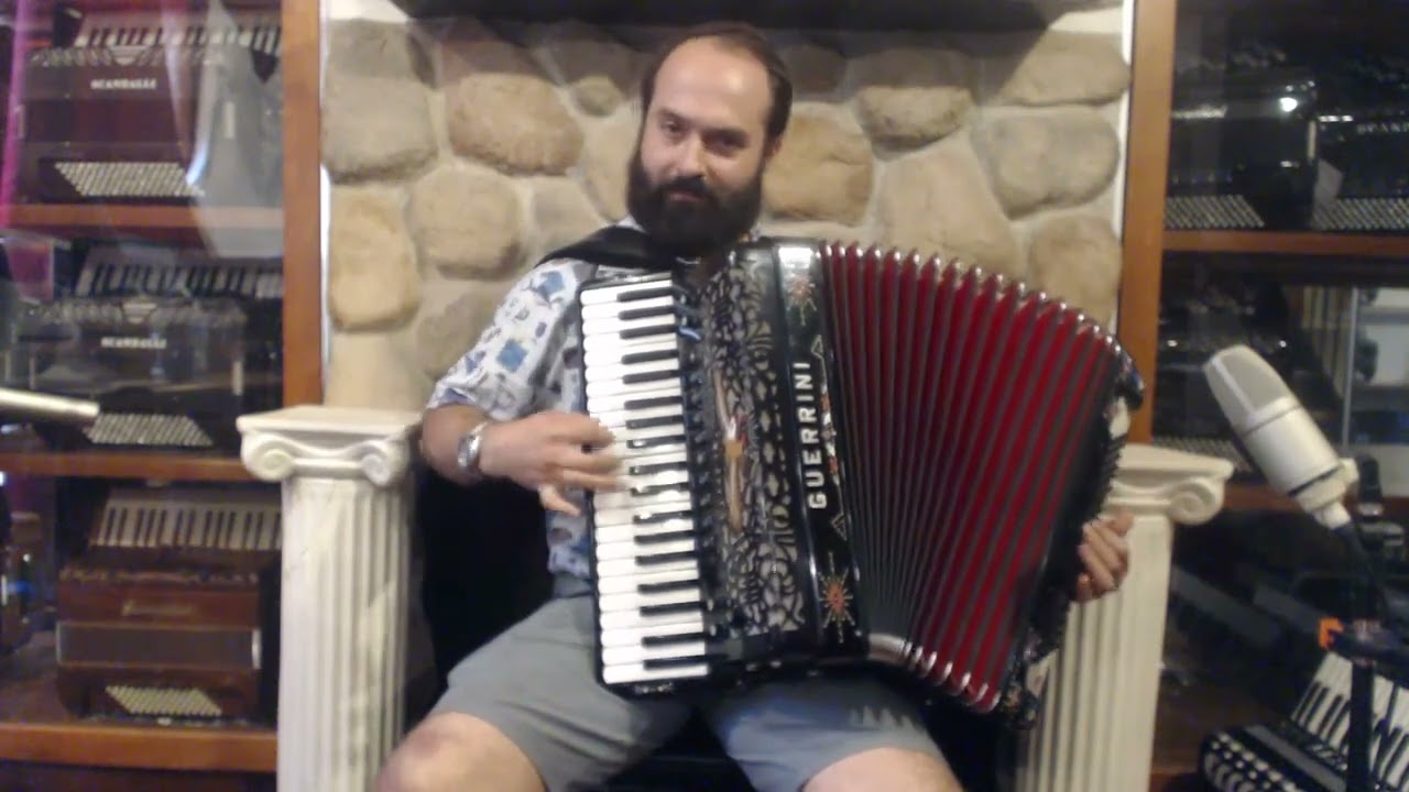 6944 - Black Decorated Guerrini Polka King Special Model Piano Accordion LMMM 41 120 $3999