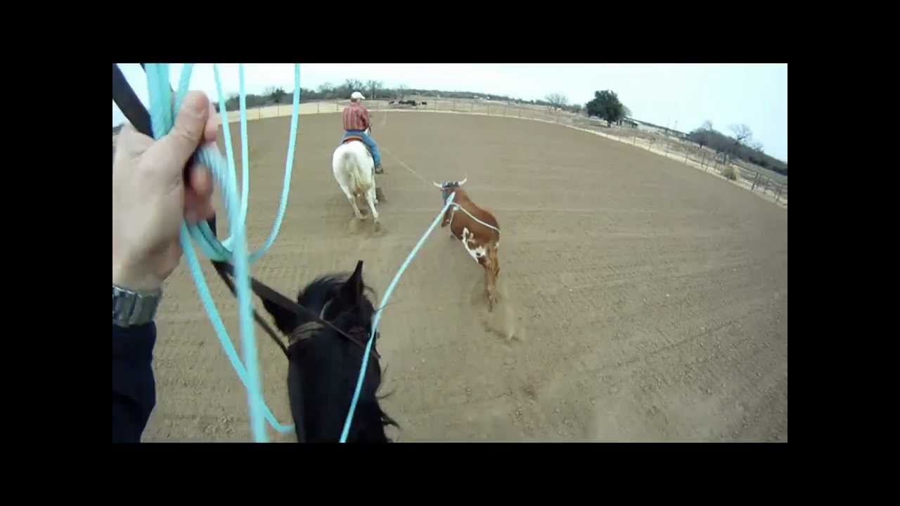 Team Roping at the Rockin M Ranch - December, 2012