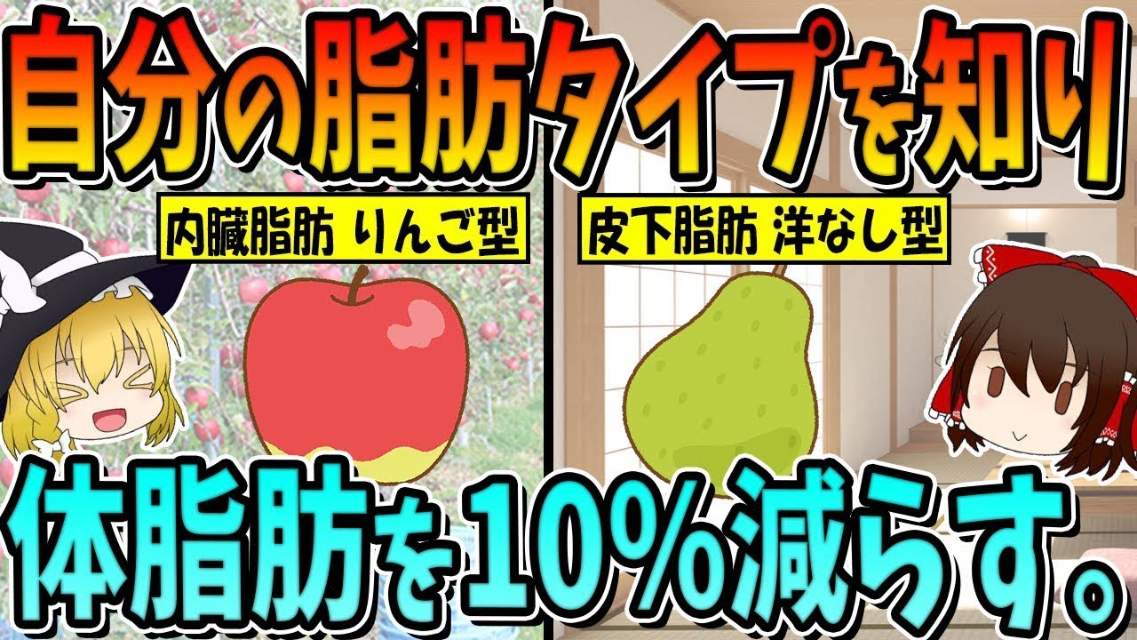 【肥満には洋ナシ型とリンゴ型がある】自分の脂肪のタイプを理解することで、体脂肪を確実に10％減少させることができる！