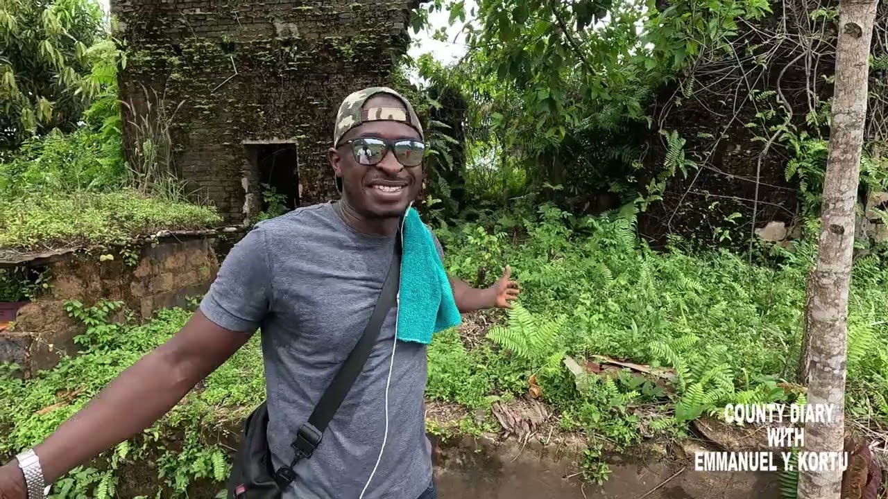 FORMER LIBERIAN PRESIDENT JOSEPH J CHESSEMAN RUINED MANSION IN GRAND BASSA COUNTY LIBERIA