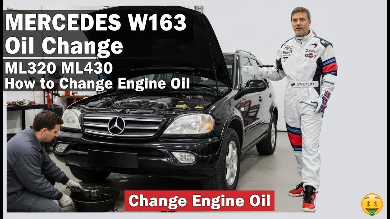 Как заменить масло в двигателе Mercedes ML-класса (W163) своими руками