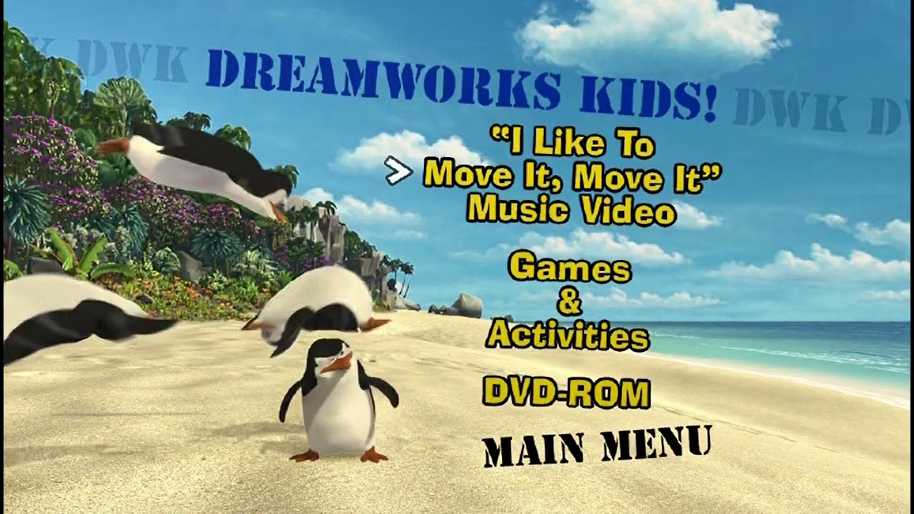 Madagascar 2005 DVD (Widescreen) Menu Walkthrough