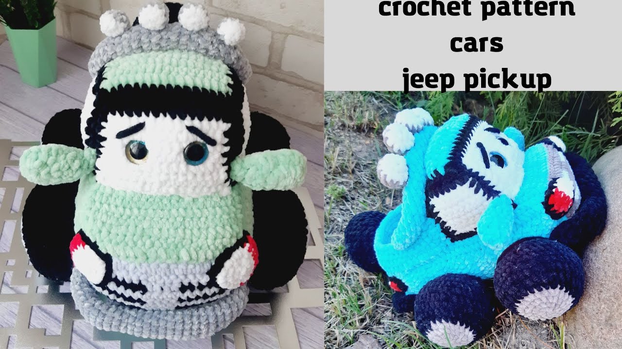 Crochet pattern cars jeep pickup