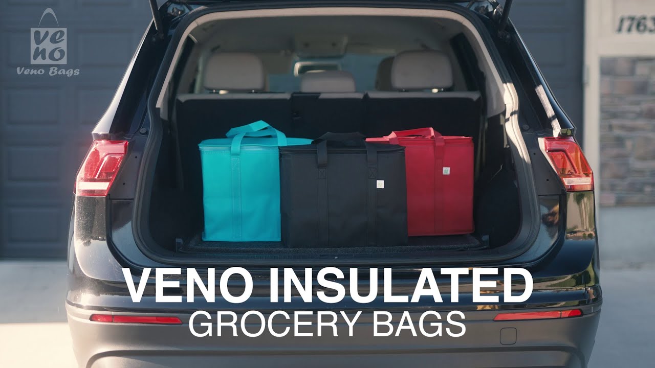 VENO Insulated Grocery Bags, Ideal for Grocery Shopping and Food Delivery