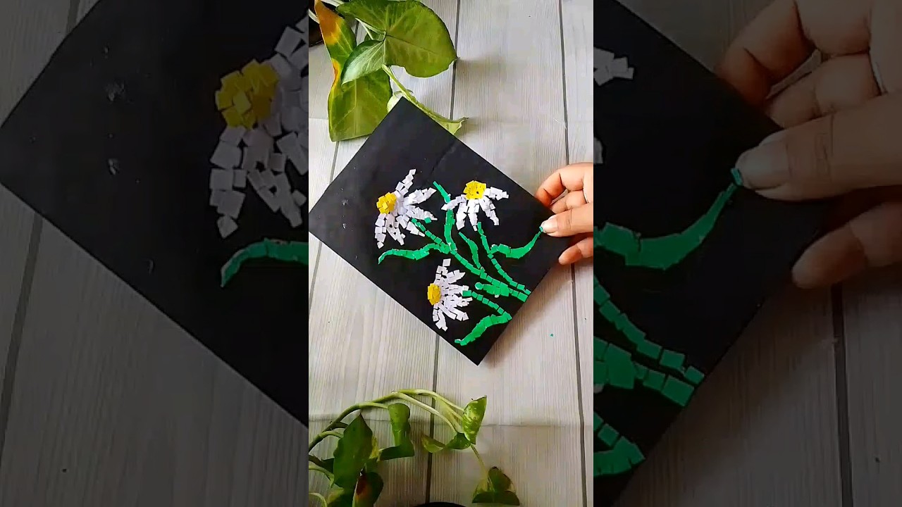Easy card making idea || Paper collage card making #papercollage #cards #cardmaking #youtubeshorts