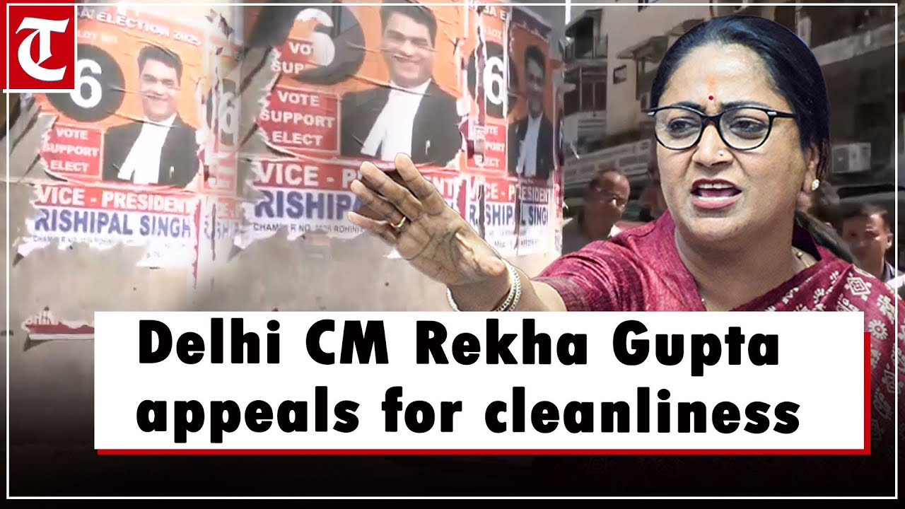 CM Rekha Gupta removes posters from Delhi Metro, appeals for cleanliness
