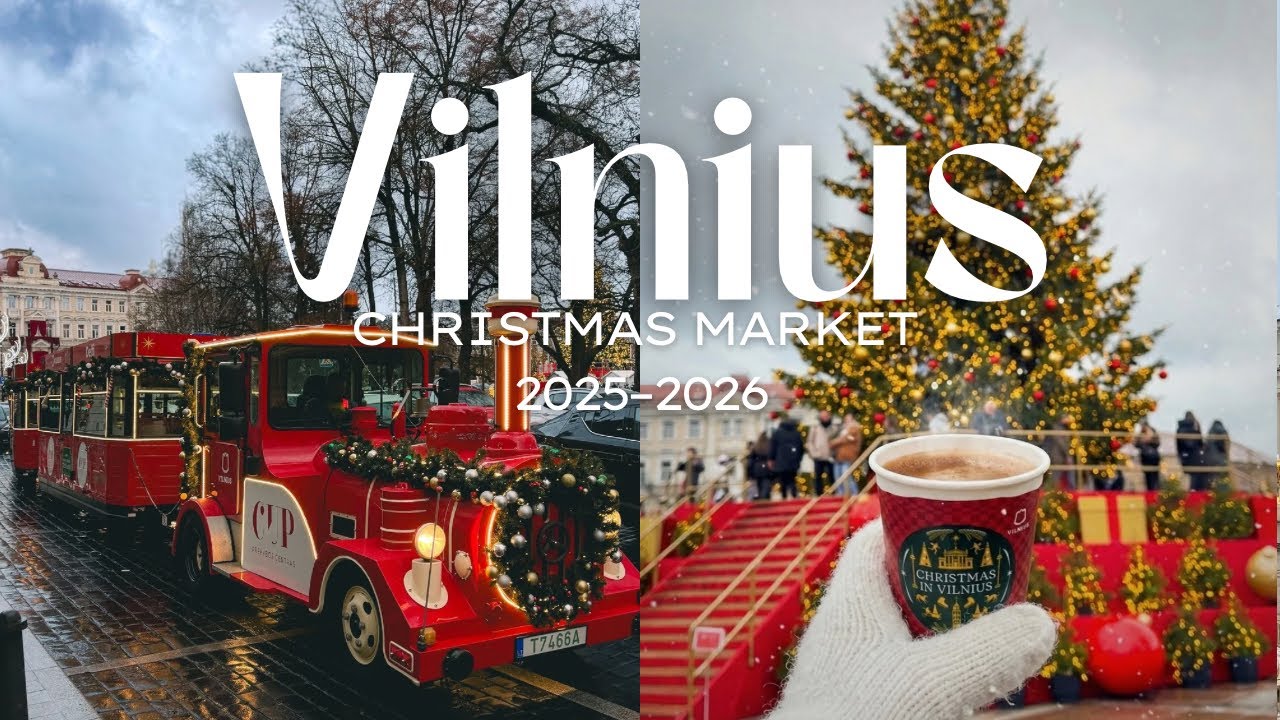 Vilnius Christmas Market 2025–2026 🎄 | Cozy Winter Walk (Ambient Sounds)