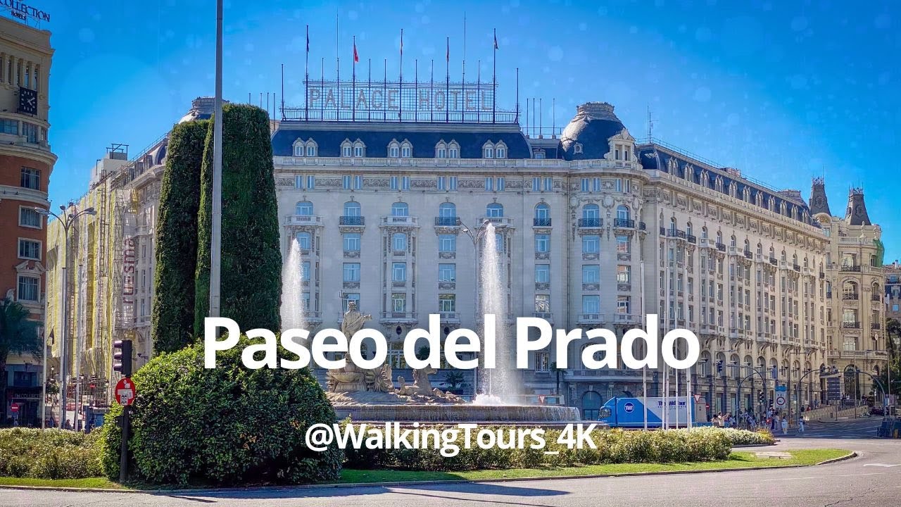 Madrid Walking Tour: Paseo del Prado I Dia I 4K