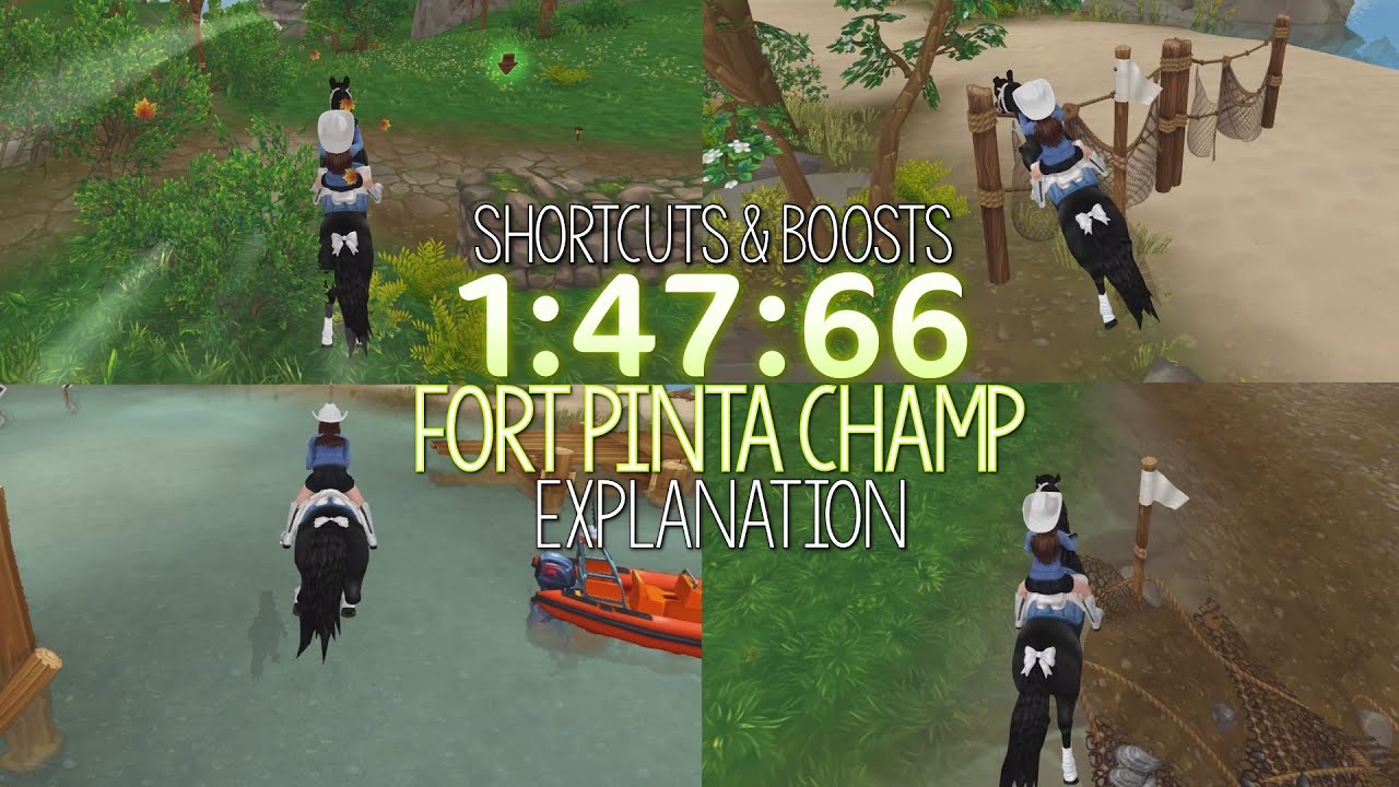 (Explanation) 1:47:66 Fort Pinta Championship Shortcuts and Boosts 🌊 - Star Stable