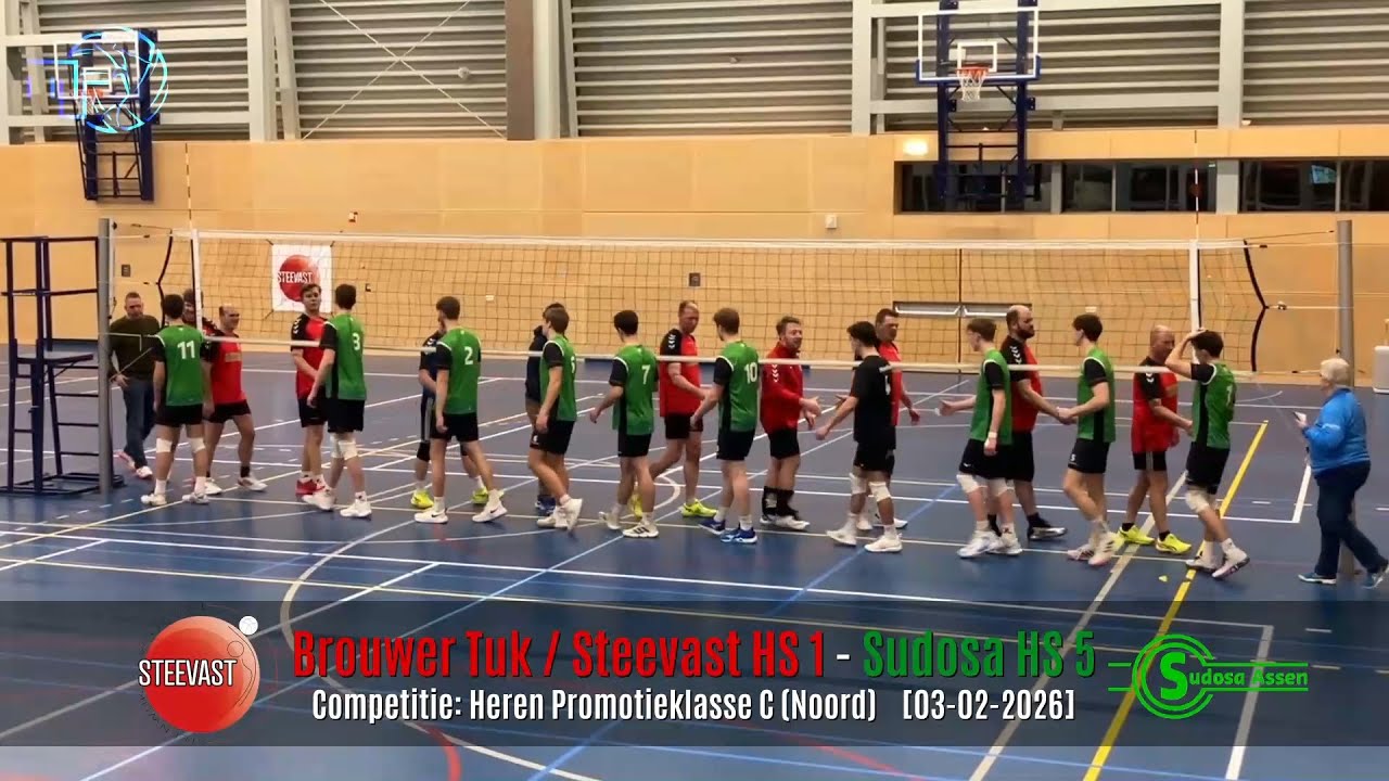 Volleybal Heren Promotieklasse C: Brouwer Tuk / Steevast H1 - Sudosa H5 [03-02-2026]