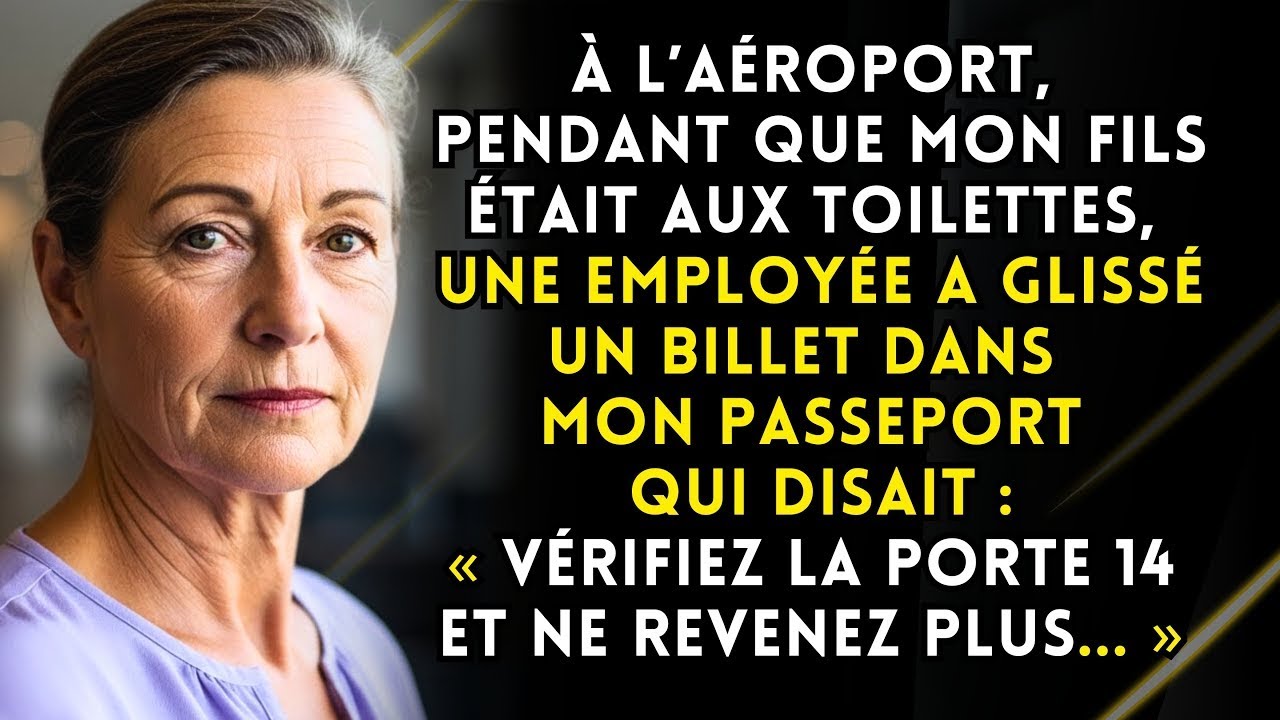 En attendant mon vol, une employée a glissé un billet dans mon passeport : « Vérifiez porte 14 »
