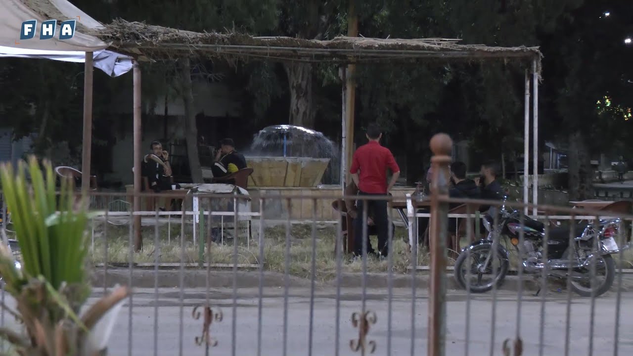 جولة ليلية لعدسة وكالة الفرات في مدينة رأس العين حيث يظهر جمال المدينة والهدوء فيها