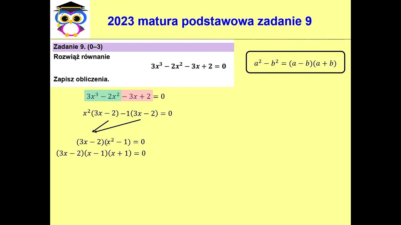09 PP POP 2023 Matura matematyka poziom podstawowy, termin poprawkowy, sierpień. Zadanie 9