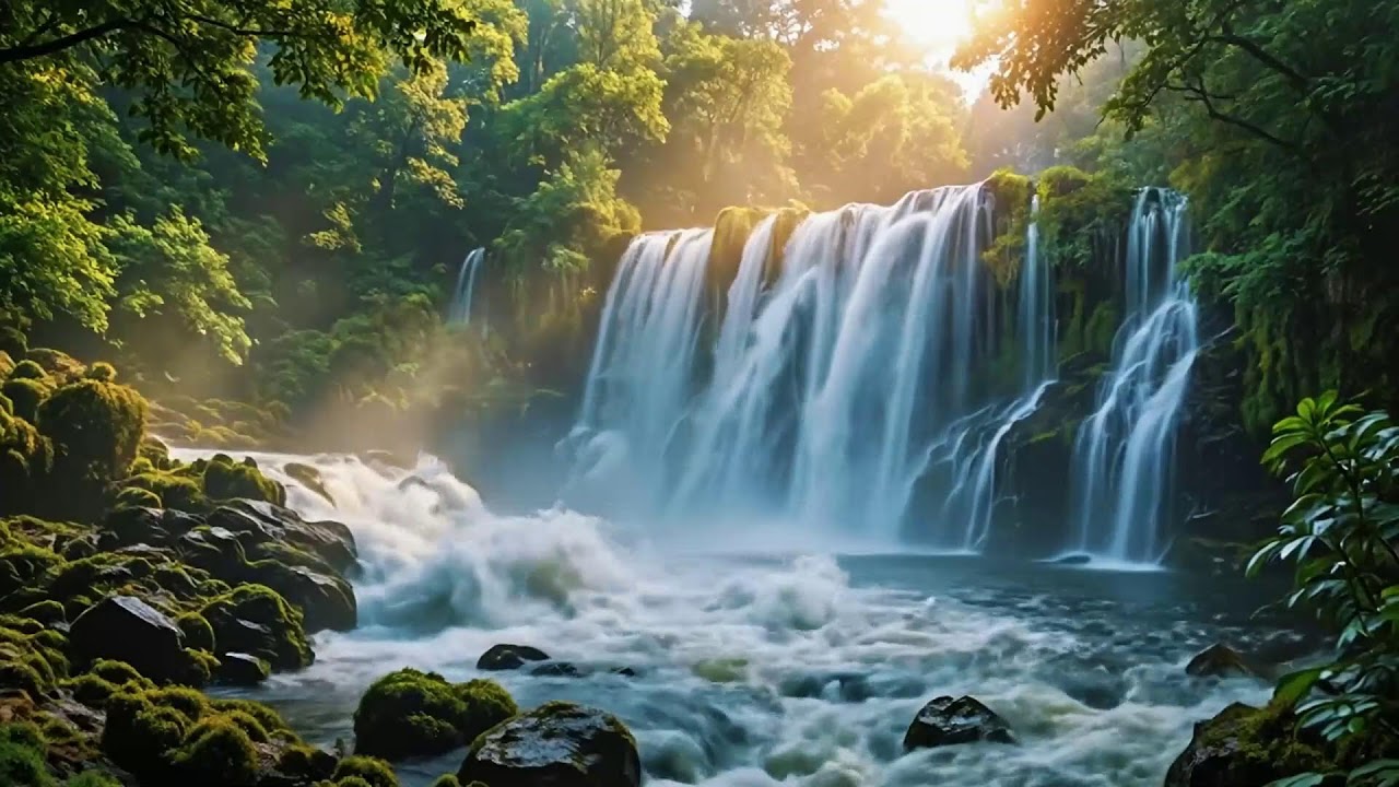 Waterfall Sounds for Sleeping with Gentle Ambient Soundscape