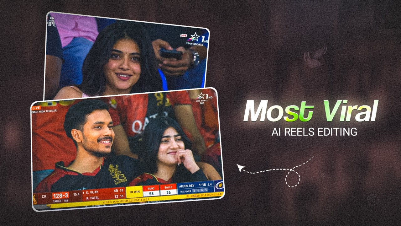 Most Viral IPL Stadium Couple Edit 🔥 | Viral IPL Stadium Photo & Video Prompt