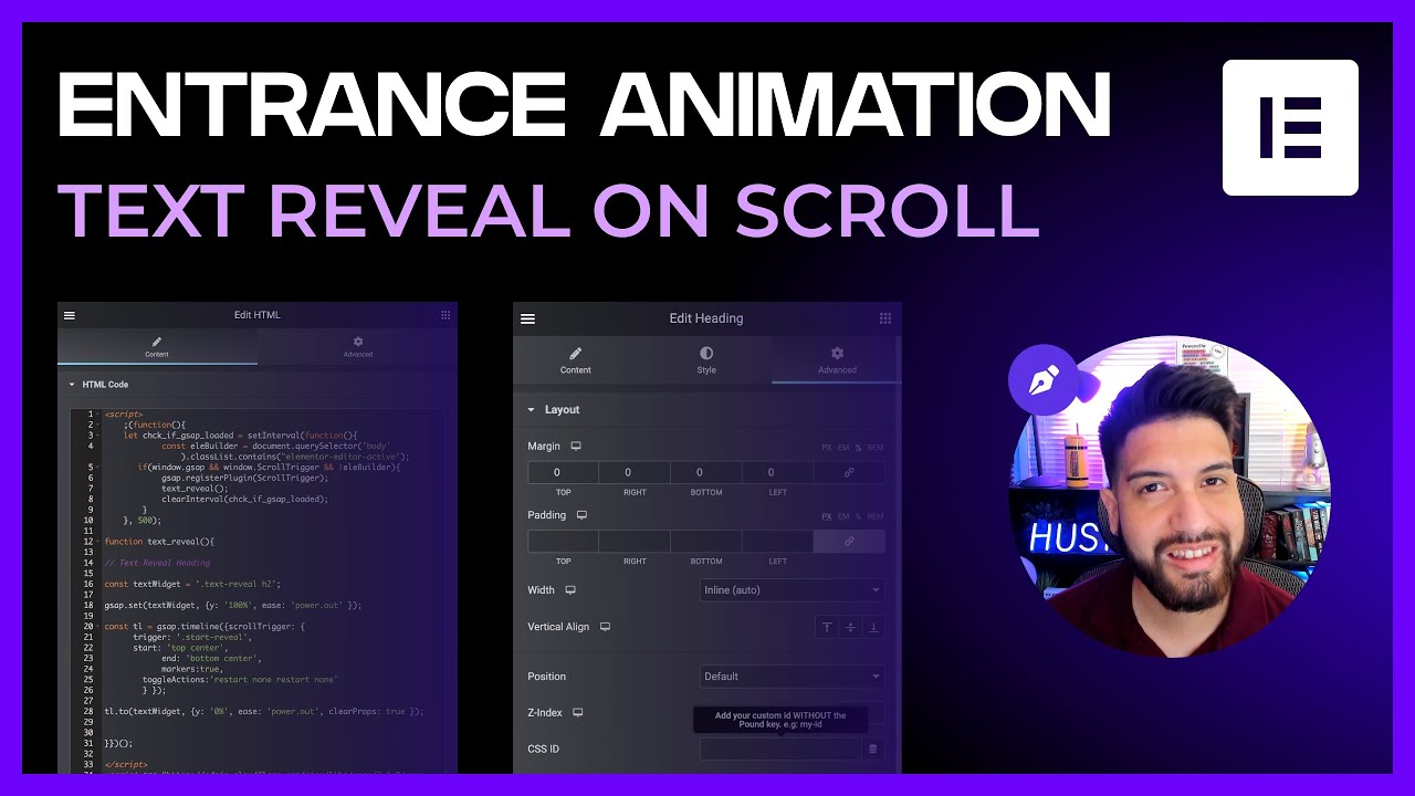 Elementor Entrance Animation on Scroll Using GSAP