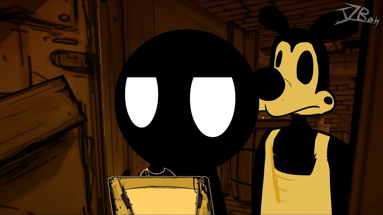 Стикман в Bendy and the Ink Machine Глава 1-4 Анимации