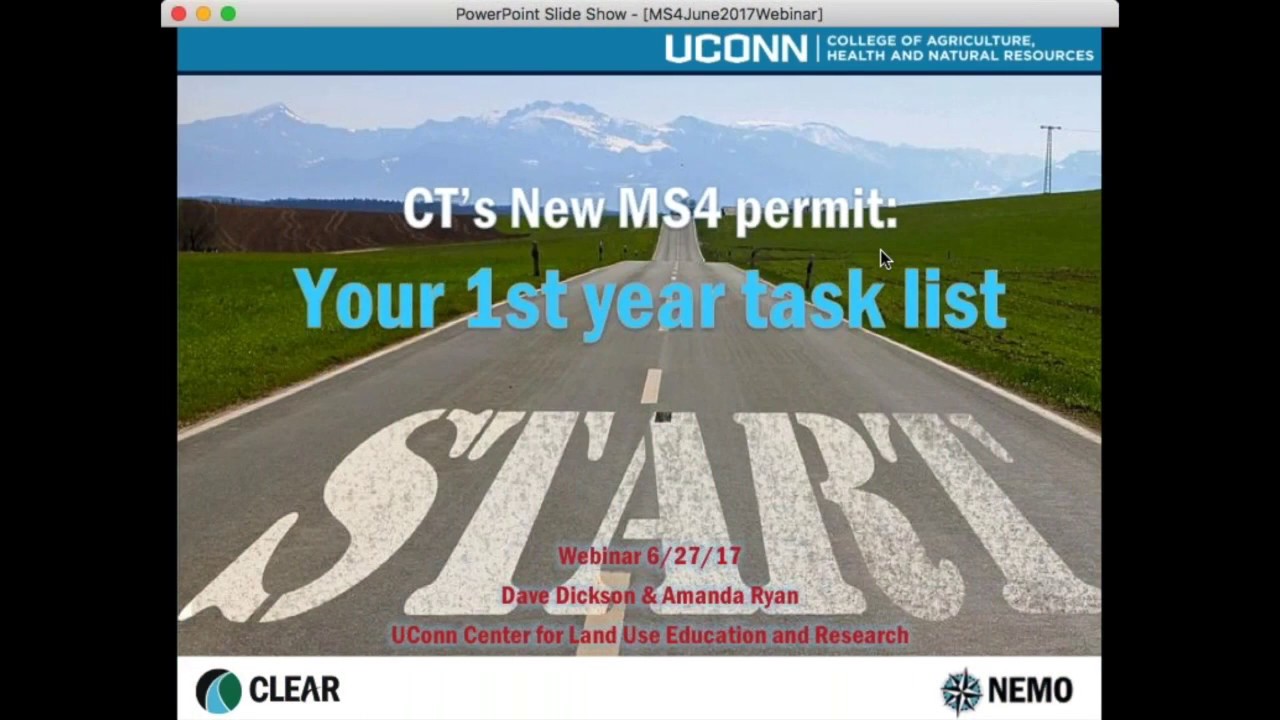 CT MS4 General Permit: Your First Year Task List