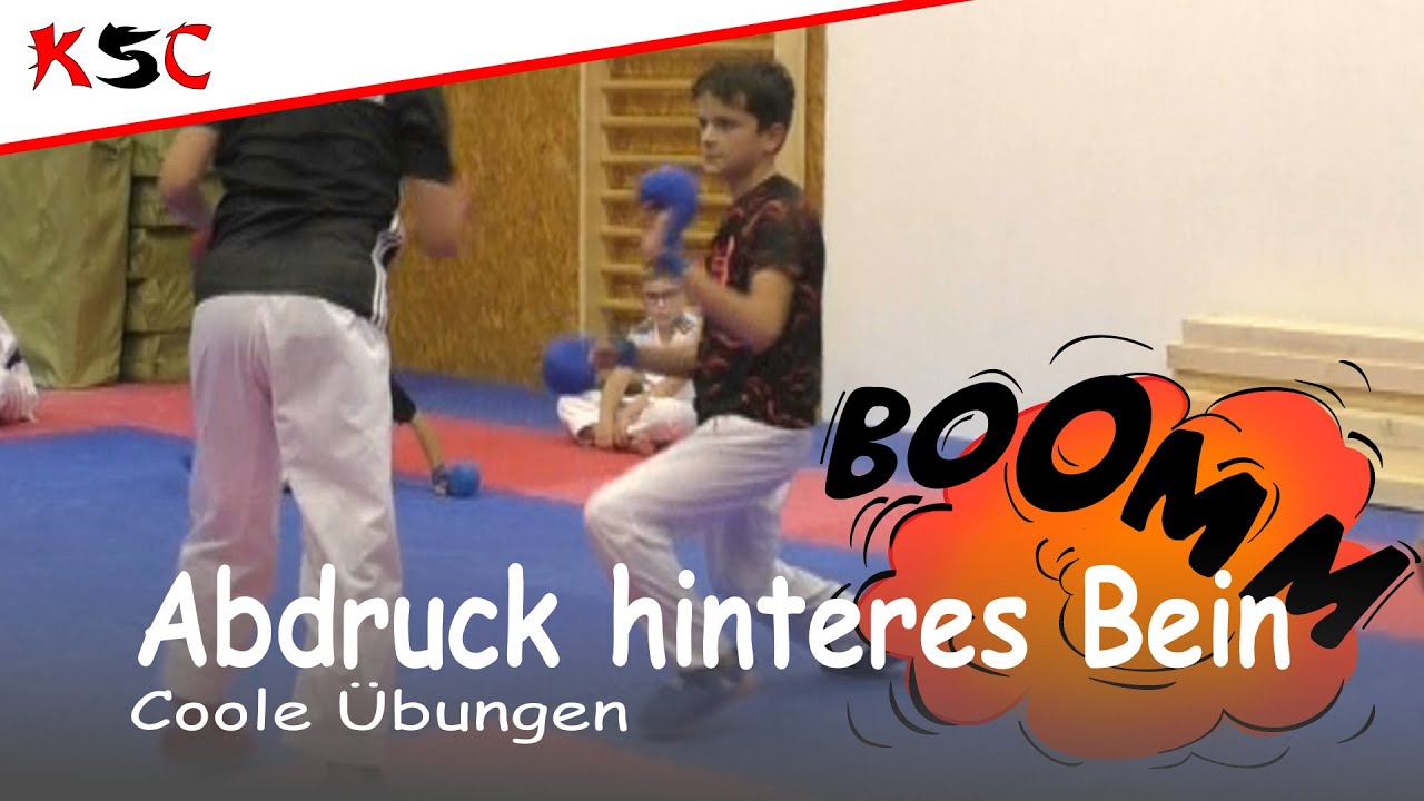 Coole Athletik Übungen - Abdruck aus dem hinteren Bein