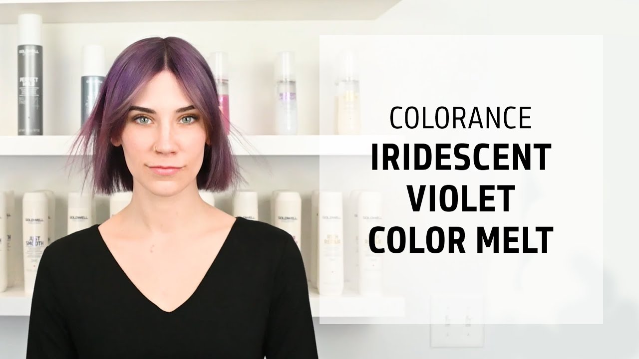 Iridescent Violet Hair Color Melt Tutorial | Colorance | Goldwell Education Plus