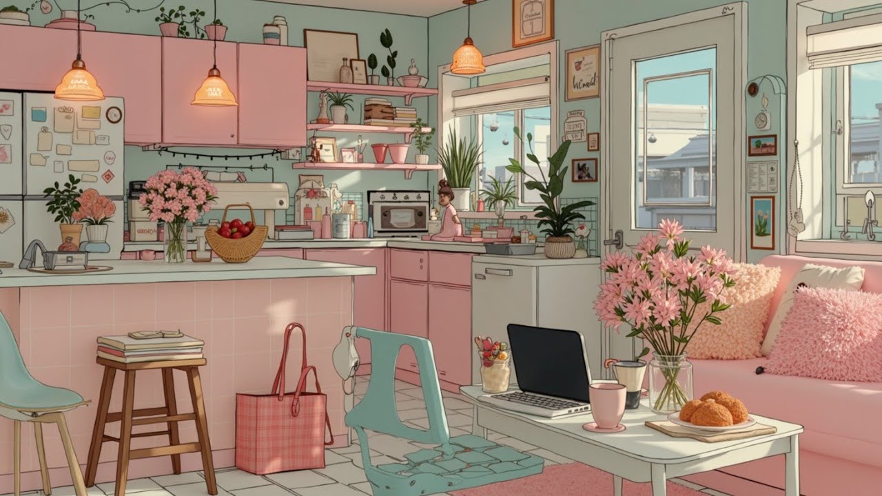 Relaxing Lofi Beats for Study & Focus | Cozy Pink Aesthetic Music to Chill