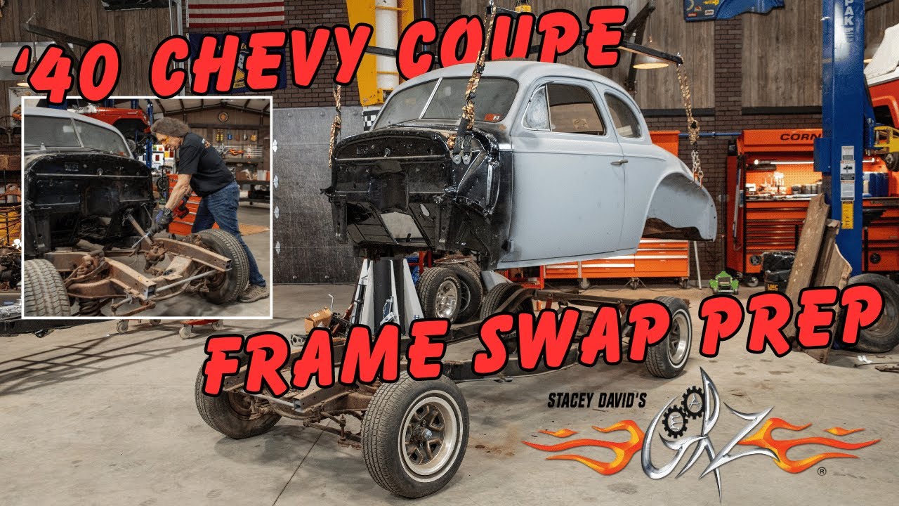 Prepping a Hot Rod '40 Chevy Coupe for a Frame Swap - Stacey David's Gearz S18 E1