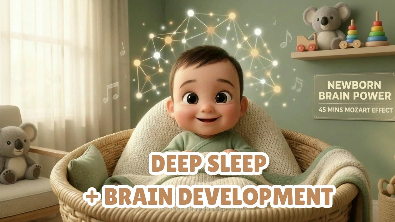 Mozart Effect for Newborns | 45 Min Gentle Classical Music for Brain Development | 0-6 Months