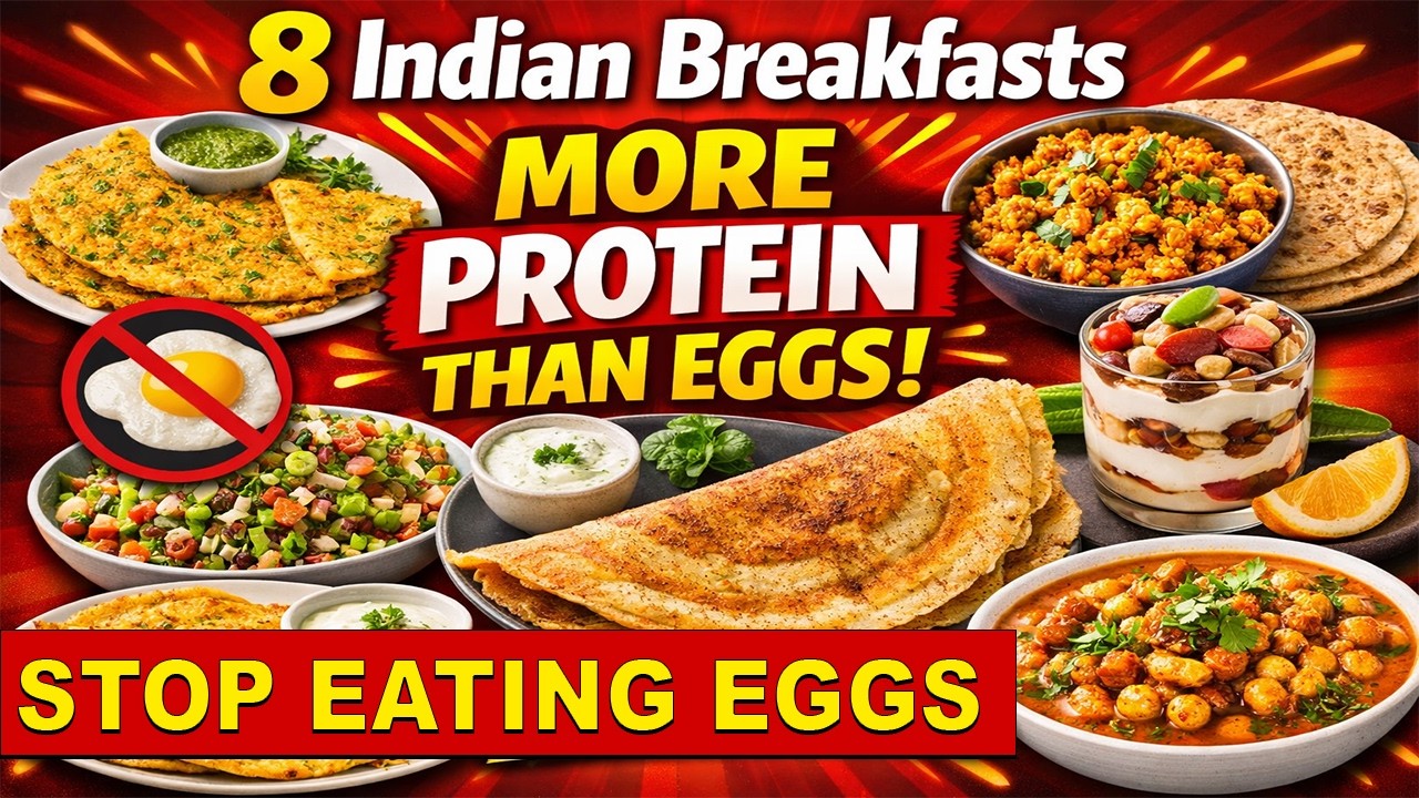 STOP EATING EGGS ! EGGS Se Bhi Zyada PROTEIN ! 8 Indian Breakfast for Muscle & Weight Loss