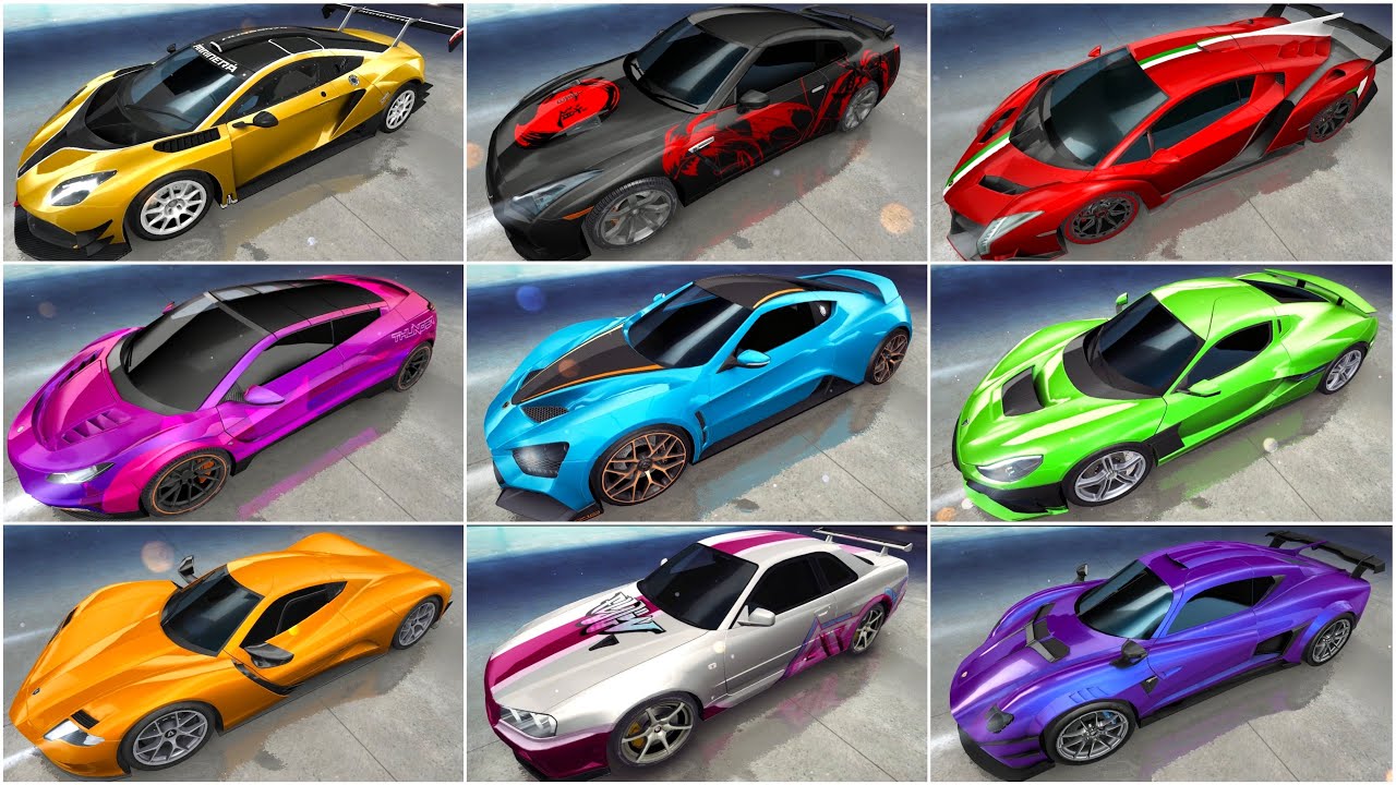 Asphalt 8, Multiplayer Rare Cars Cocktail, 4K 60fps