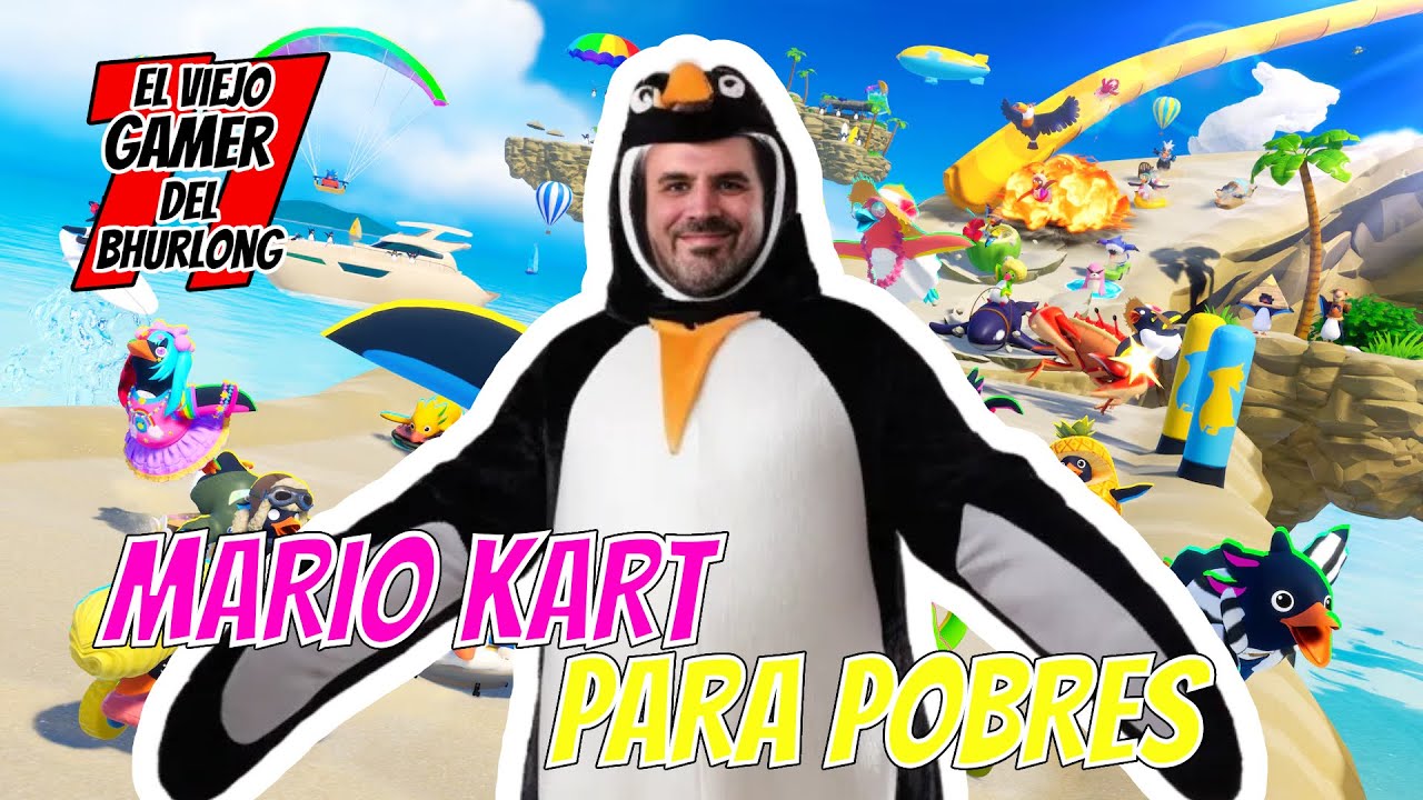 Descubrí un juego loco como Mario Kart… ¡pero con pingüinos veloces y caos total! 🐧❄️